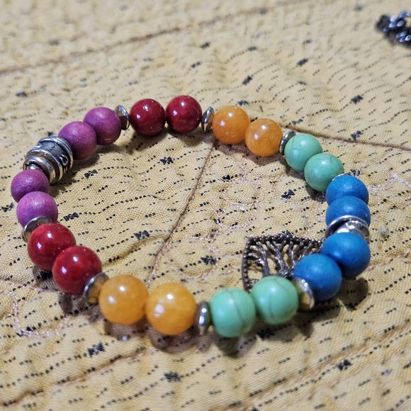 Ten Precious Stone Colorful Beaded Bracelet Set - Picture 10 of 16